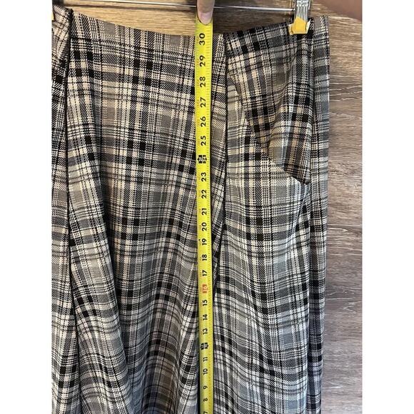 Vintage Plaid Asymmetrical Skirt Size Medium Pockets Cato Y2K Pleated Grunge - Picture 4 of 7
